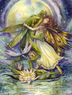 ファンタジー Painting - カエルの水の精 ファンタジーを踊る理由はいつもある